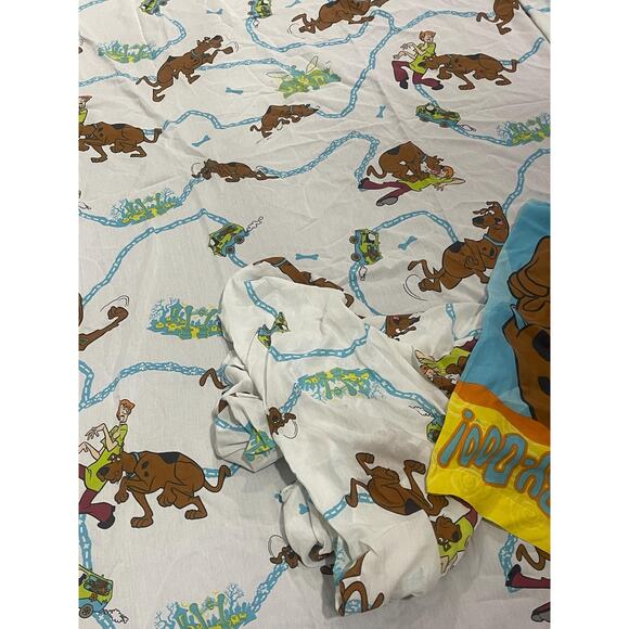 Scooby-Doo, 1990s Cotton Bedding Set, Twin Sheet Set - Picture 3 of 3